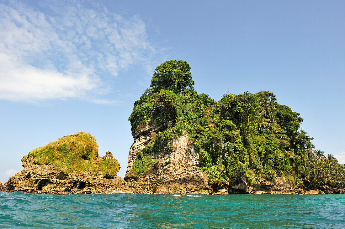 Pajaros Islet also named Swan's Cay off the coast of Boca del Drago on Colon Island,Bocas del Toro Archipelago,Republic of Panama,Central America