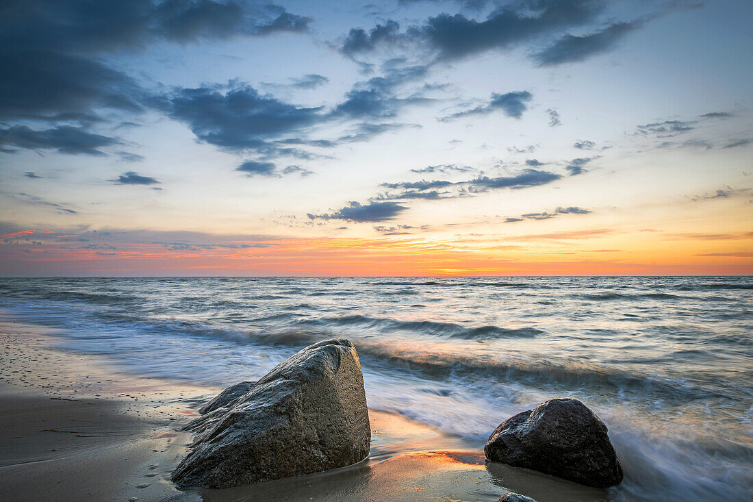 Morgenstimmung Rosenfelder Strand, Ostsee, Ostholstein, Schleswig-Holstein, Deutschland