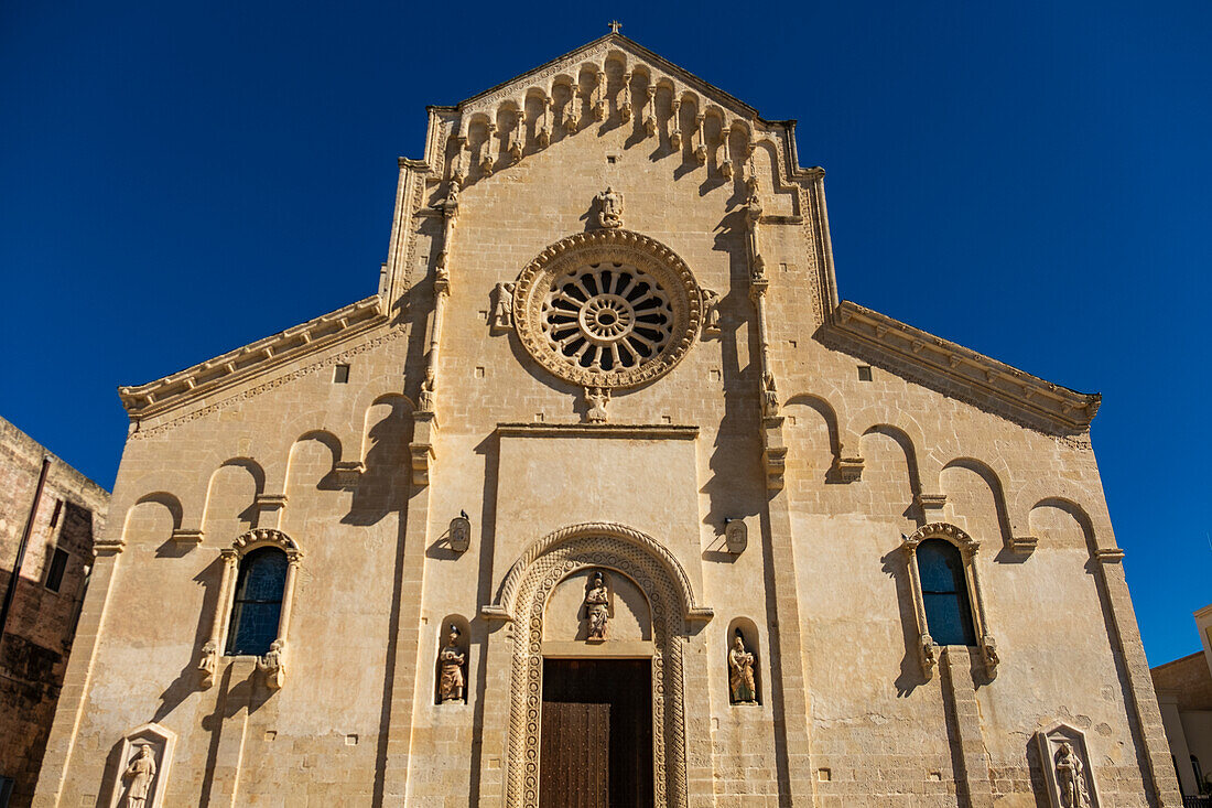 Matera Cathedral in the Sassi di Matera, the historic center of Matera, Basilicata, Italy.