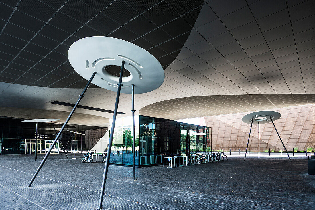  Modern architecture, University of Luxembourg, on the site of a former steelworks, Belval, Esch-sur-Alzette, Luxembourg 