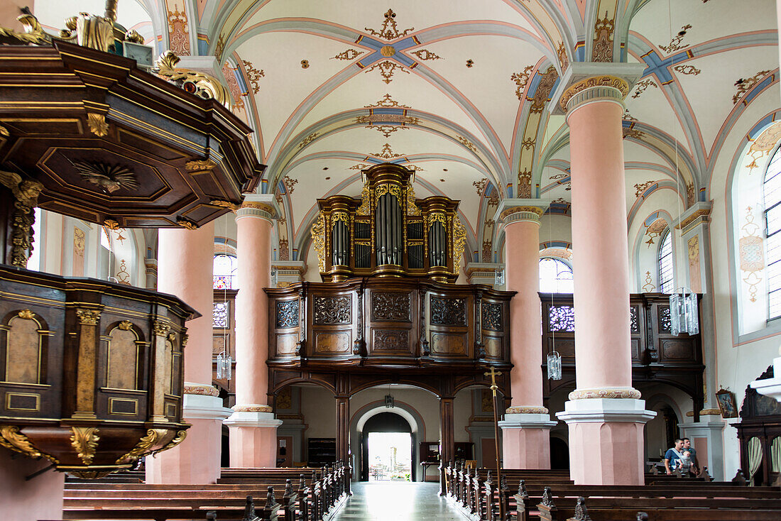  Interior view, Carmelite monastery, Beilstein, Mosel, Rhineland-Palatinate, Germany 