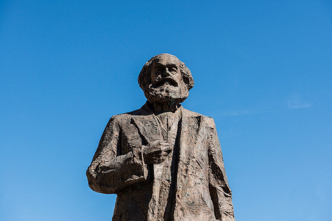  Statue of Karl Marx, Trier, Mosel, Rhineland-Palatinate, Germany 