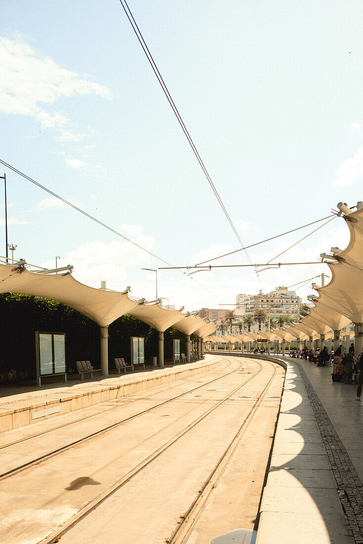  Casa Port train station in Morocco, Casablanca, the most densely populated city in Morocco. 