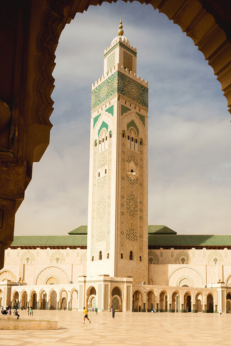  Hassan II Mosque in Morocco, Casablanca, one of the largest mosques in the world. 