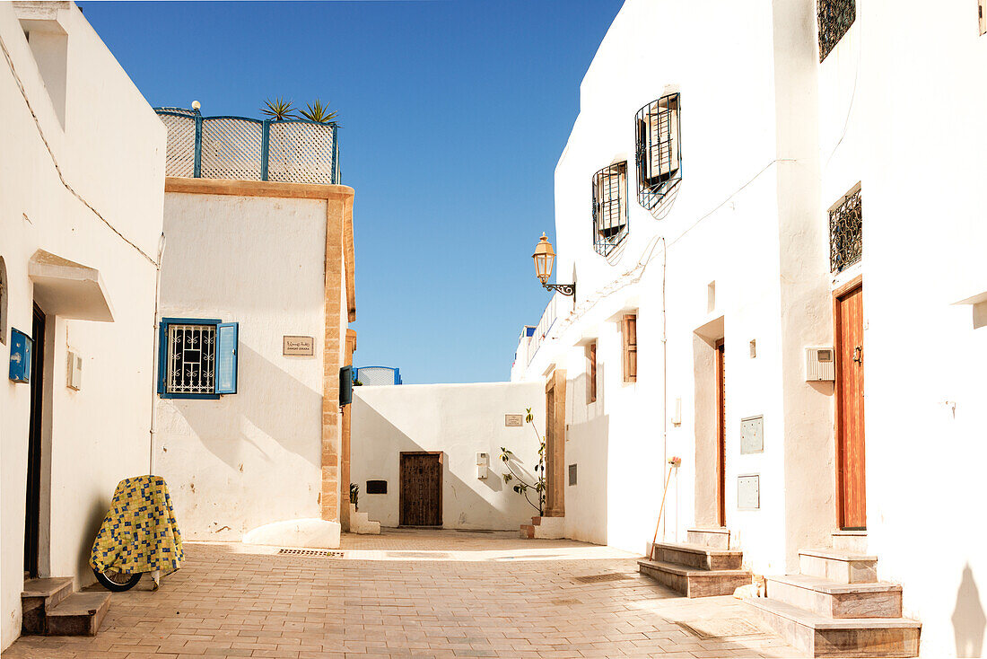  Street photography in the midday sun of the Kasbah of the Oudayas in Rabat, Morocco. 