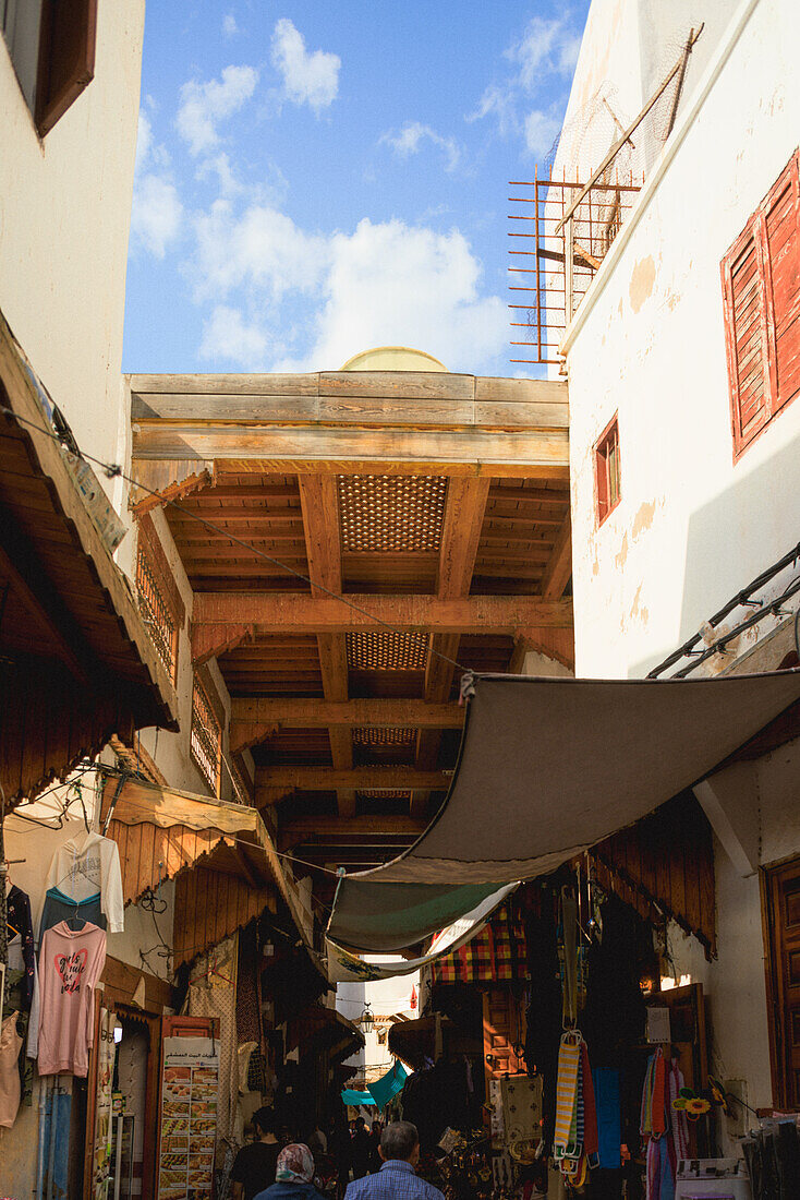  Street photography of the Medina, the old central market place of Rabat, in Morocco. 