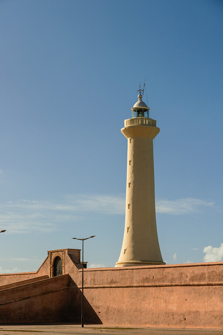  Lighthouse from the surfer beach of Rabat. 