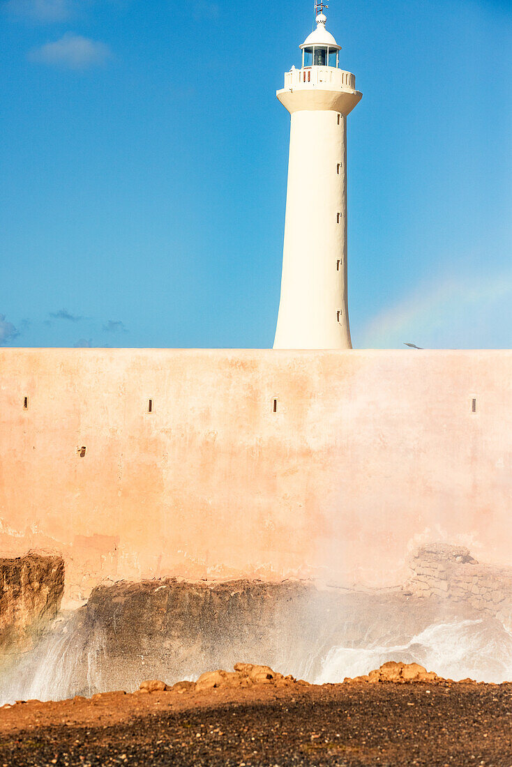  Lighthouse from the surfer beach of Rabat. 