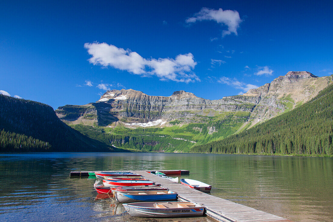  Boats at Cameron Lake, Waterton Lakes National Park, Alberta, Canada 