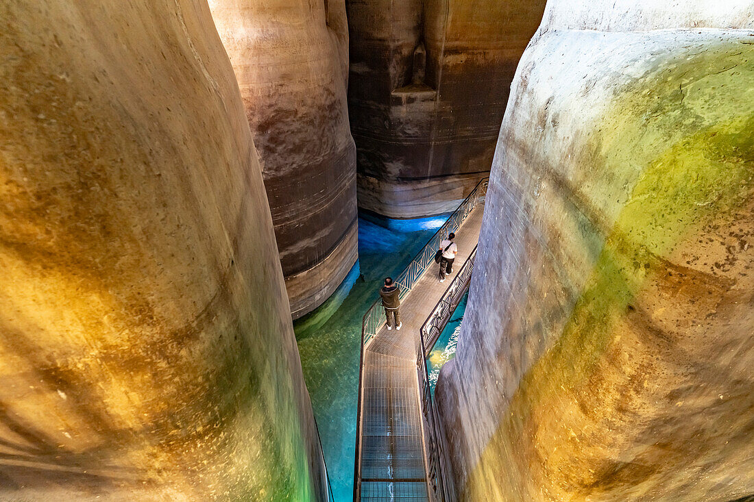  The underground cistern Palombaro Lungo in Matera, Basilicata, Italy, Europe 