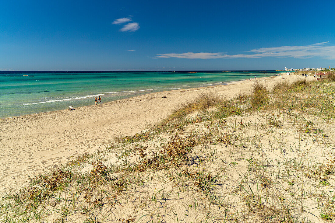 Der Strand Spiaggia di Torre San Giovanni, Marina di Ugento, Apulien, Italien, Europa