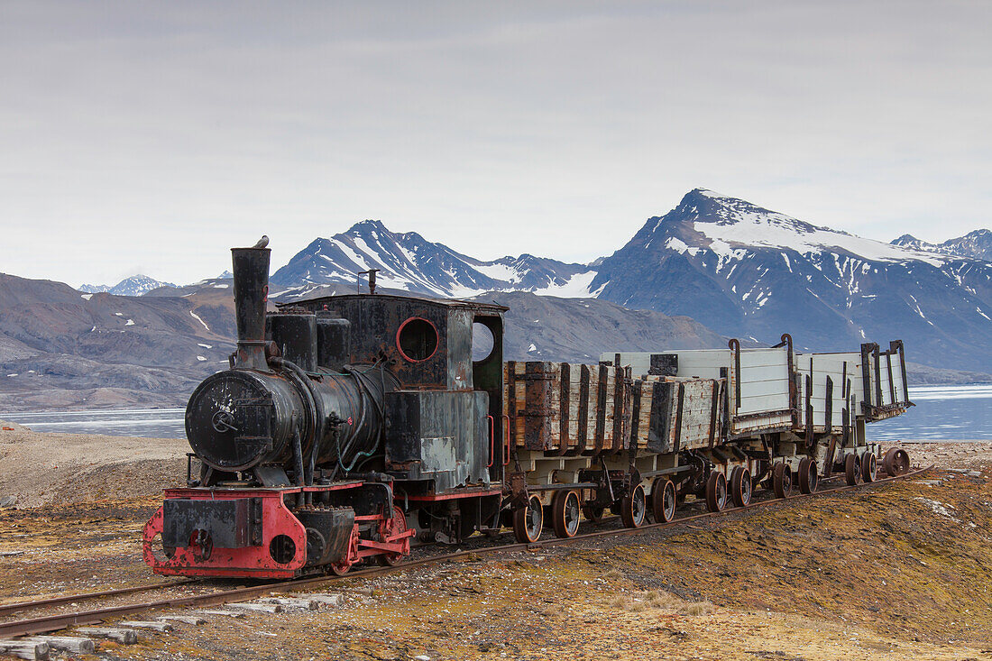  Historic mine railway, Ny Alesund, Spitsbergen, Norway 