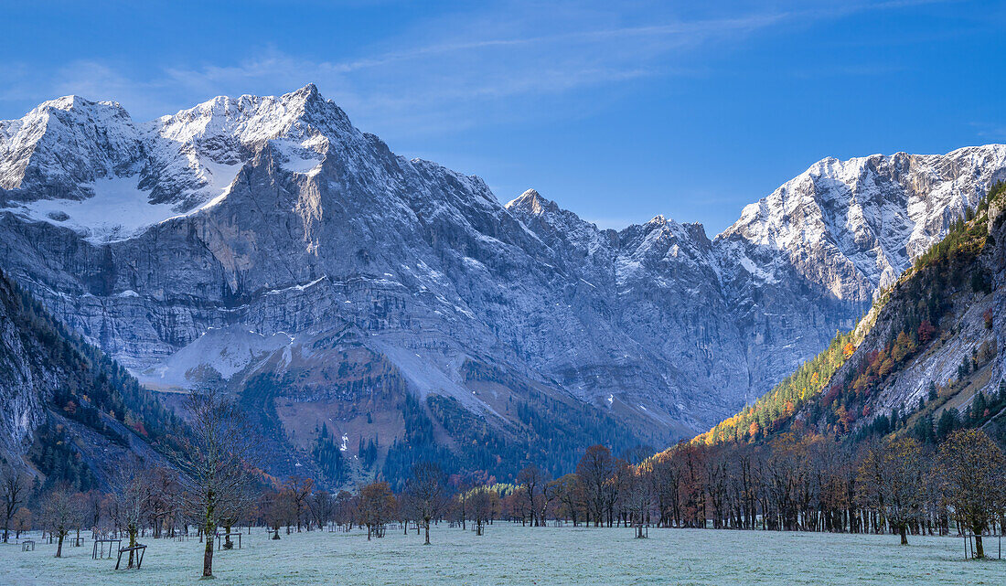 Morgenstimmung auf dem Großen Ahornboden, Karwendel, Eng, Hinterriß, Tirol, Österreich