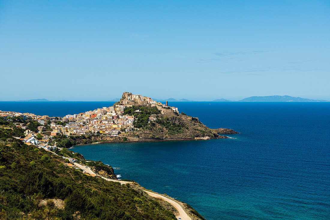 Malerische Stadt am Meer, Castelsardo, Sardinien, Italien