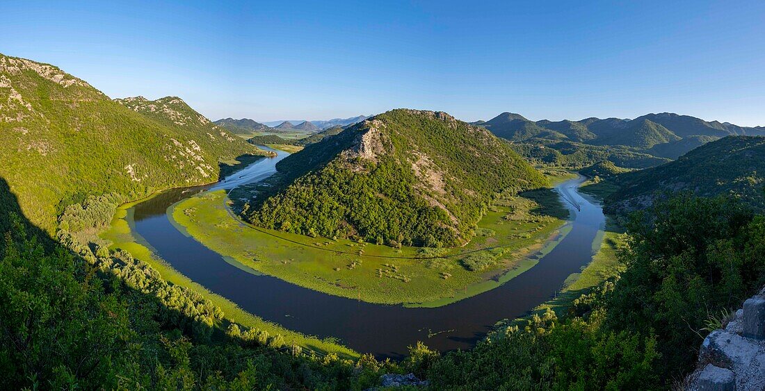  Pavlova Strana Viewpoint, viewpoint, view of the Crnojevića river loop, natural landscape, landscape, Boka Kotorska Bay, Montenegro, panorama 