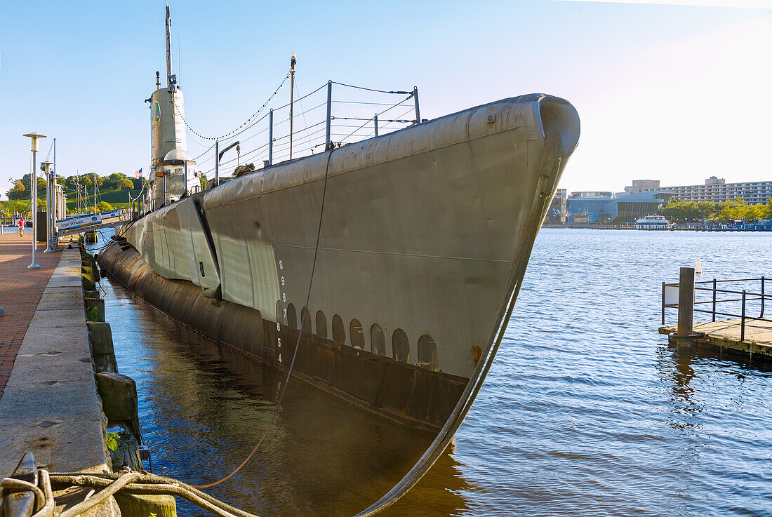  Historic Ships with submarine USS Torsk in the Inner Harbor in Baltimore, Maryland, USA 