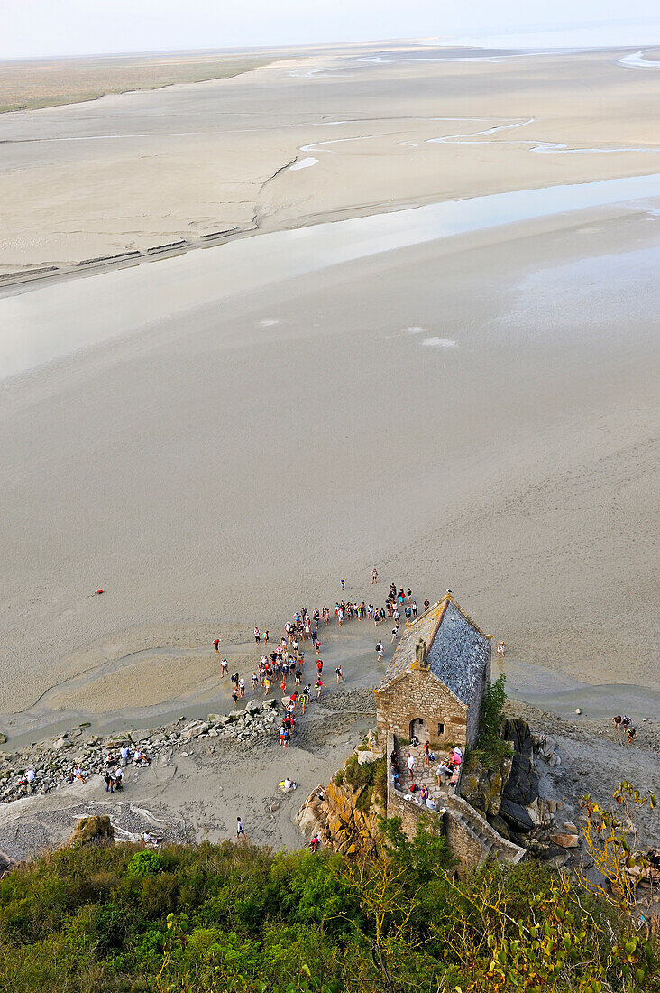 Saint-Aubert-Kapelle am Fuße des Mont Saint-Michel, Département Manche, Region Basse-Normandie, Frankreich, Europa