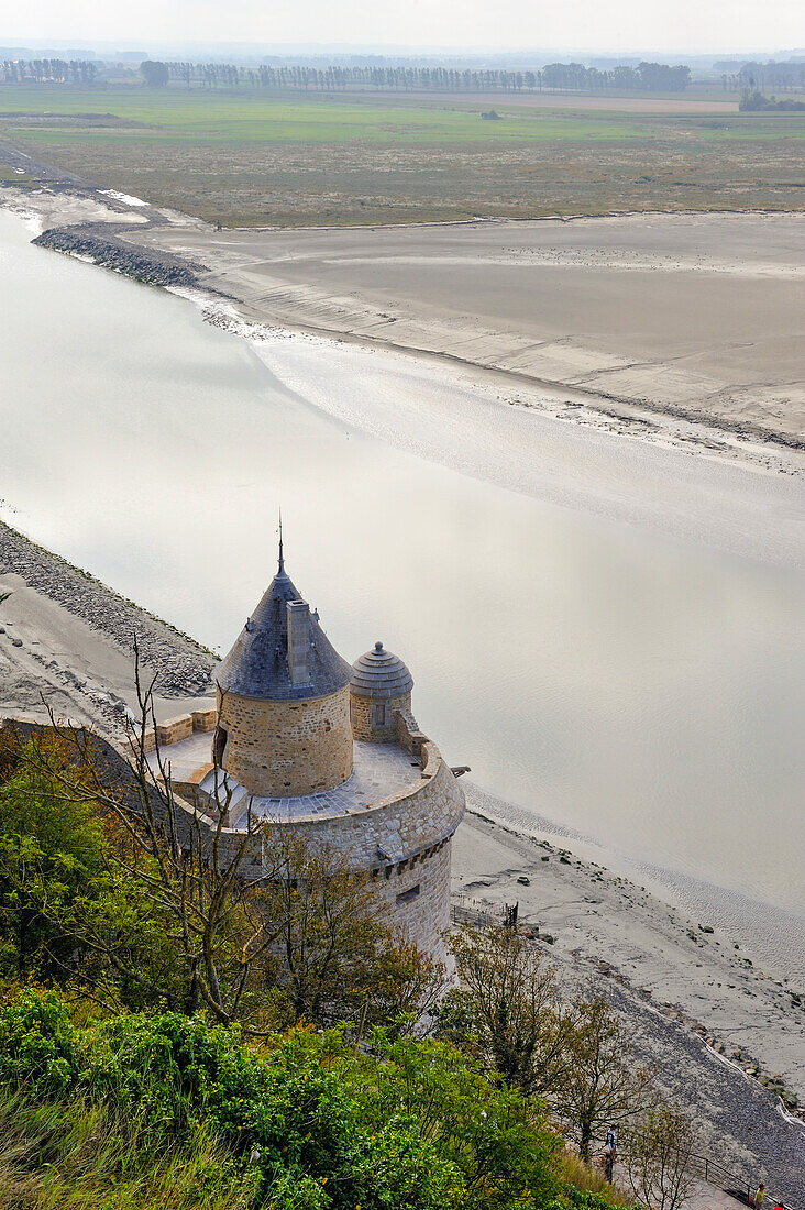 Fanils-Turm der Umfassungsmauer, Mont Saint-Michel, Manche-Departement, Region Basse-Normandie, Frankreich, Europa