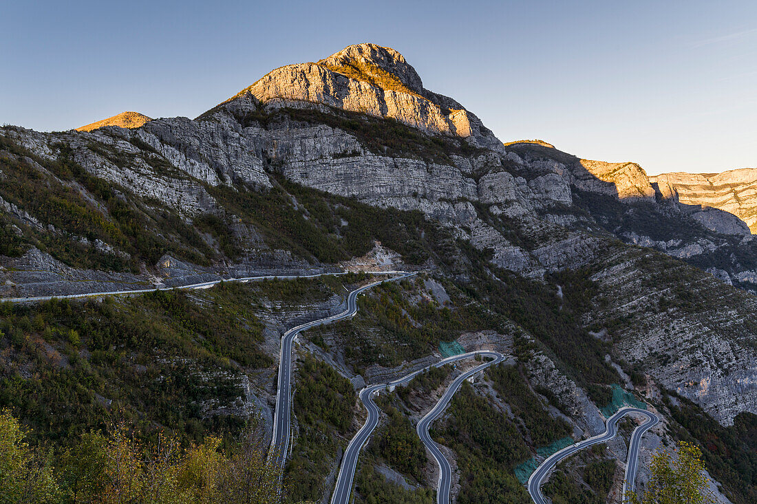  Serpentines near Rrapsh, Albania, Europe 