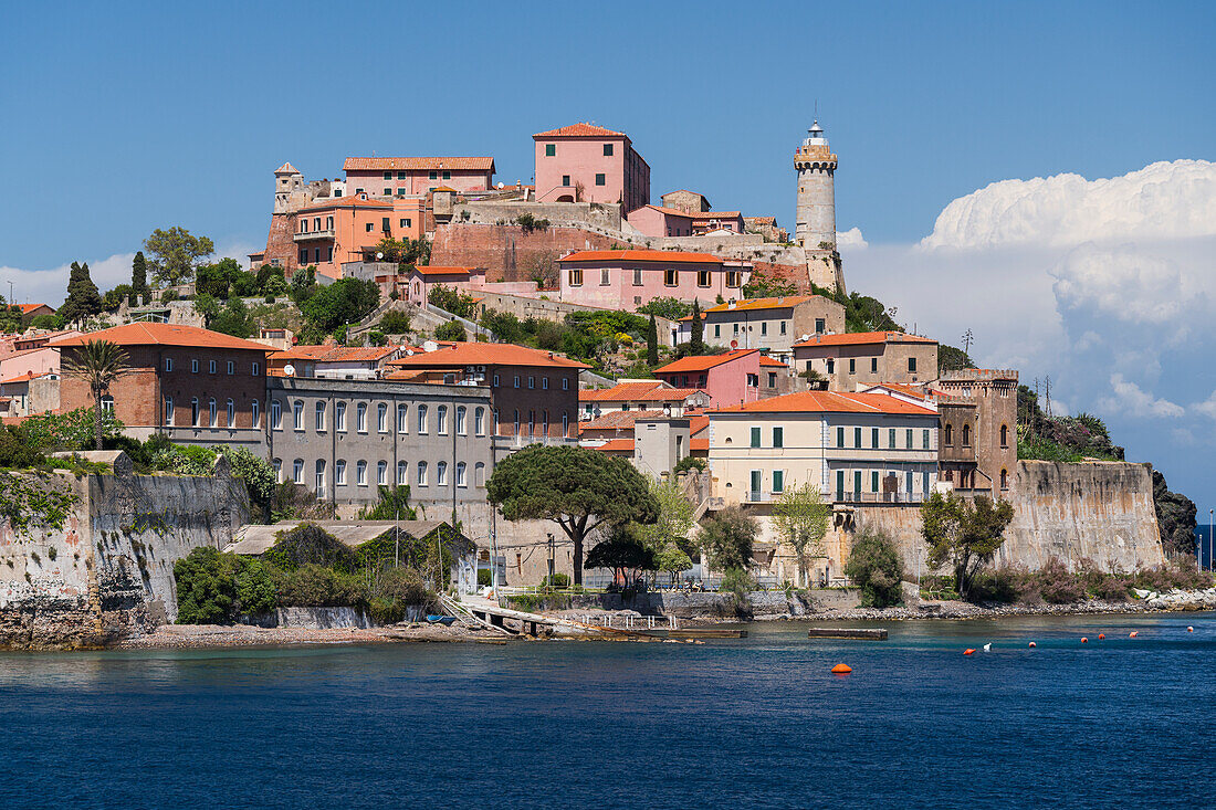 Faro Forte Stella, Portoferraio, Insel Elba, Toskana, Italien