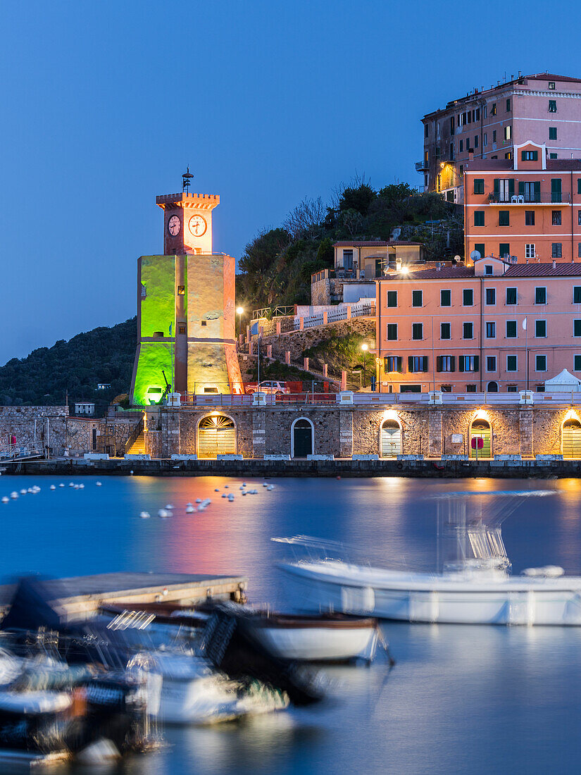  Torre degli Appiani at the port of Rio Marina, Elba Island, Tuscany, Italy 