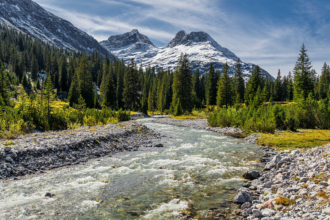  Lech River, Lechquellen Mountains, Vorarlberg, Austria 