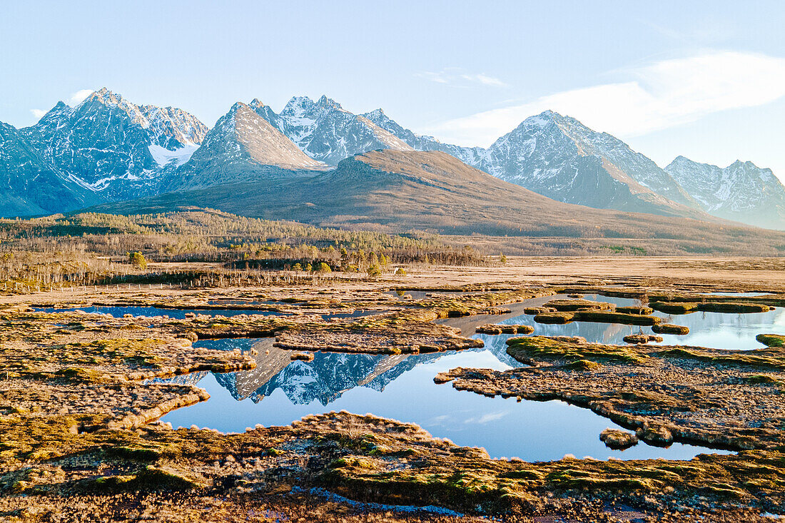 Norwegen, Lyngenalpen, Berglandschaft