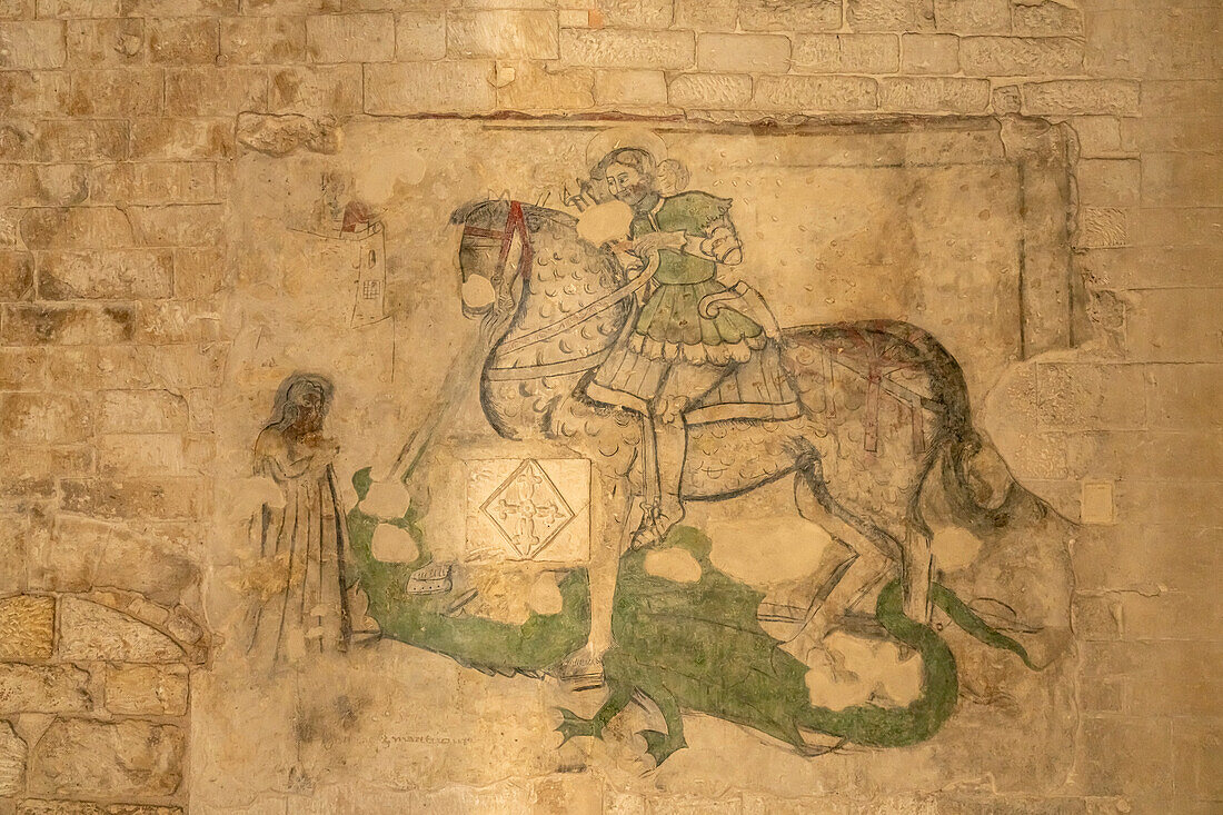  Frescoes of the church of Santa Maria Maggiore in Monte Sant&#39;Angelo, Gargano, Apulia, Italy, Europe 