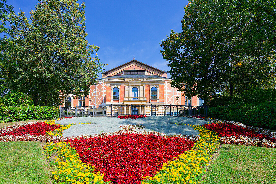 Das Richard-Wagner-Festspielhaus, auch Bayreuther Festspielhaus genannt, Bayreuth, Bayern, Deutschland