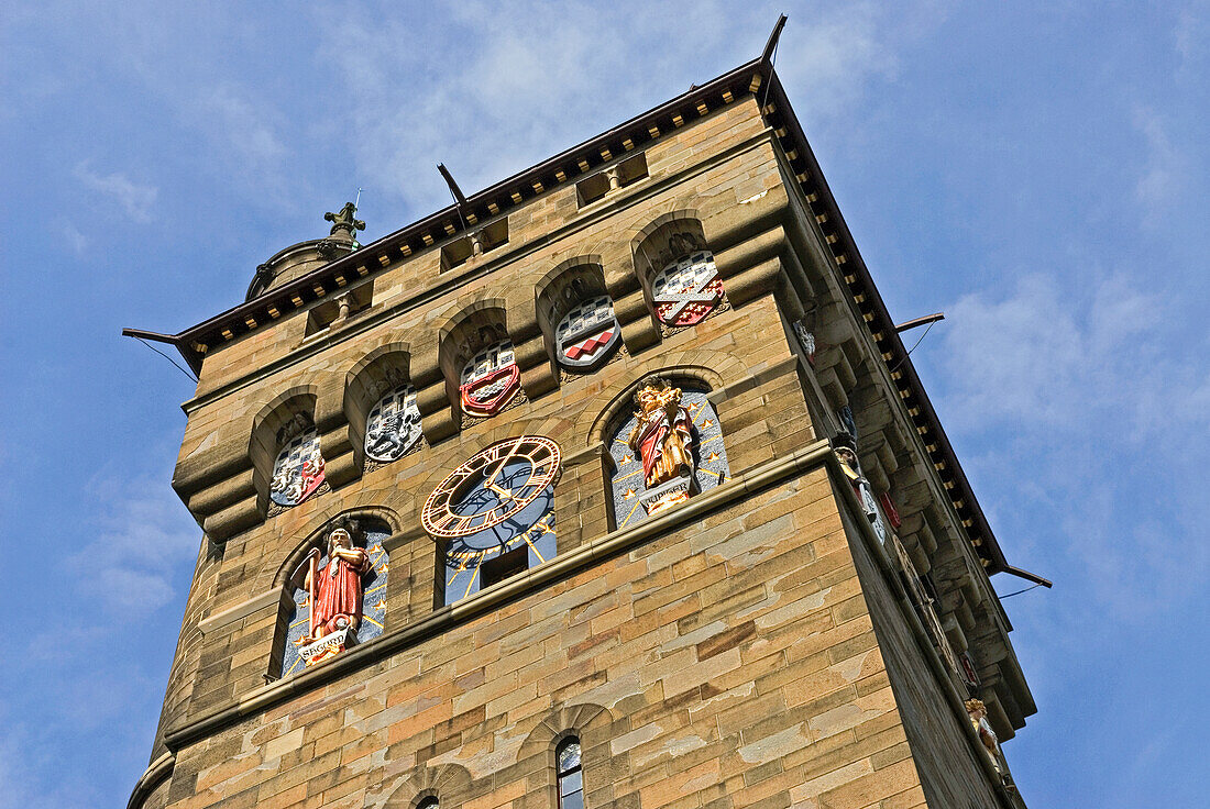  Normannischer Turm von Cardiff Castle, Wales, Vereinigtes Königreich, Großbritannien, Europa 