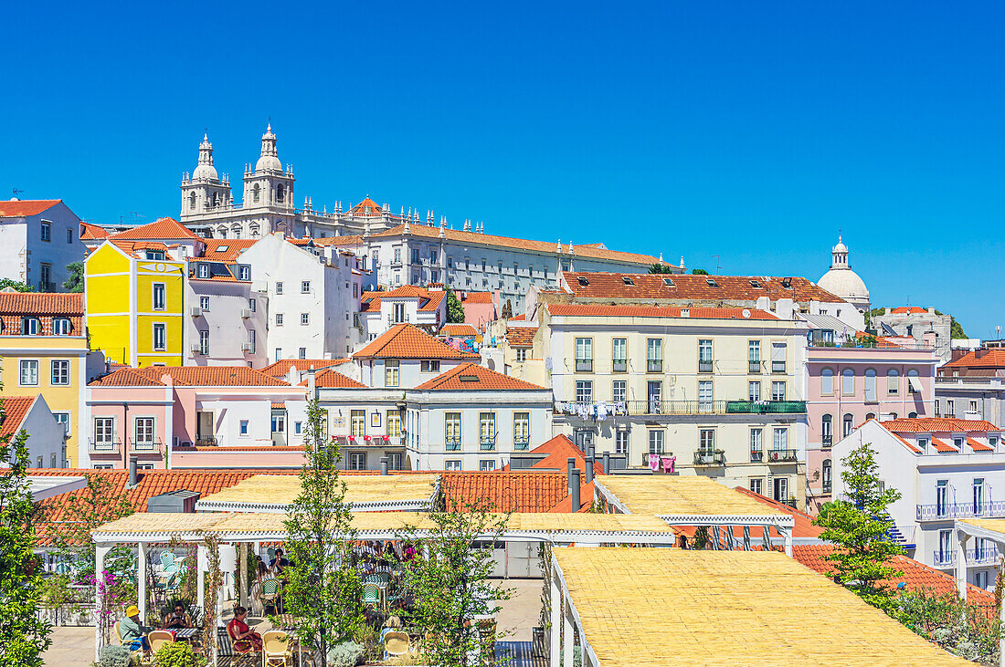  City views of the district of Sao Miguel, Lisbon, Portugal 