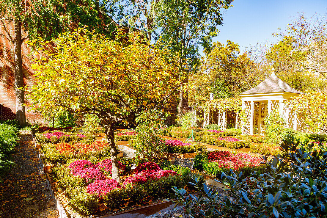  18th-Century Garden (18th Century Garden) at Independence National Historical Park in the Historic Waterfront District in Philadelphia, Pennsylvania, USA 