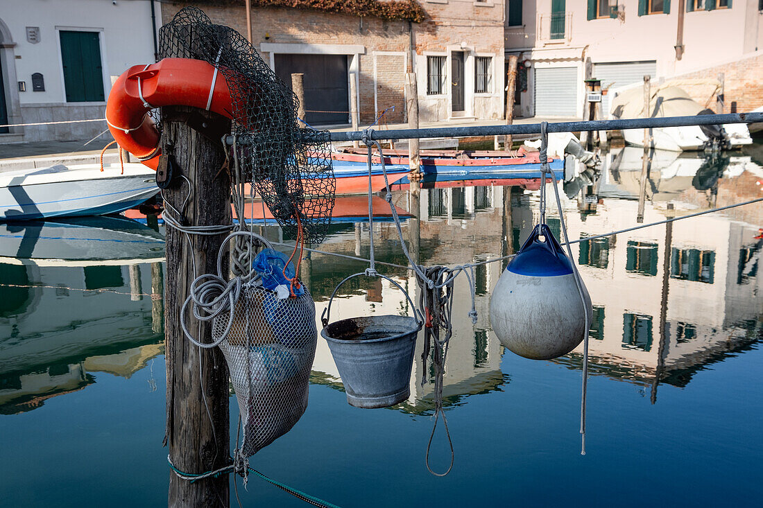  View of the Vena Canal from Chioggia, Venice Lagoon, Veneto, Italy, Europe 