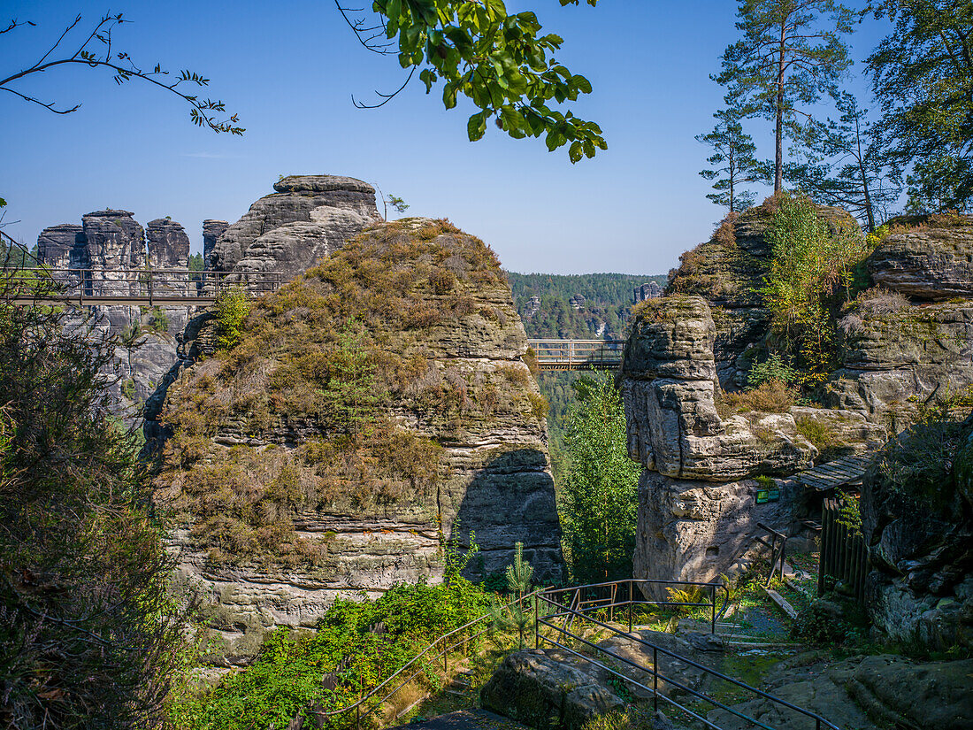 Felsenburg Neurathen, Bastei, Sächsische Schweiz, Elbsandsteingebirge, Sachsen, Deutschland, Europa