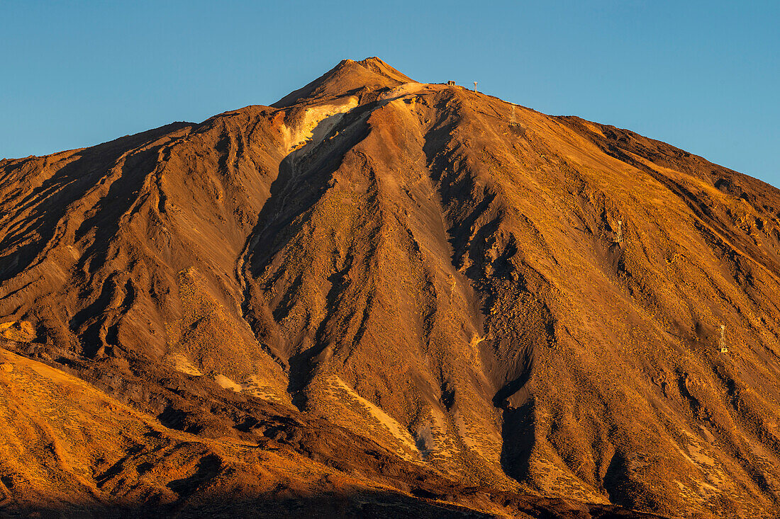 Aufstieg zum Alto de Guajara, über den Teide Nationalpark, Parque Nacional del Teide, zum Pico del Teide, bei Sonnenaufgang, Teneriffa, Kanarische Inseln, Spanien, Europa