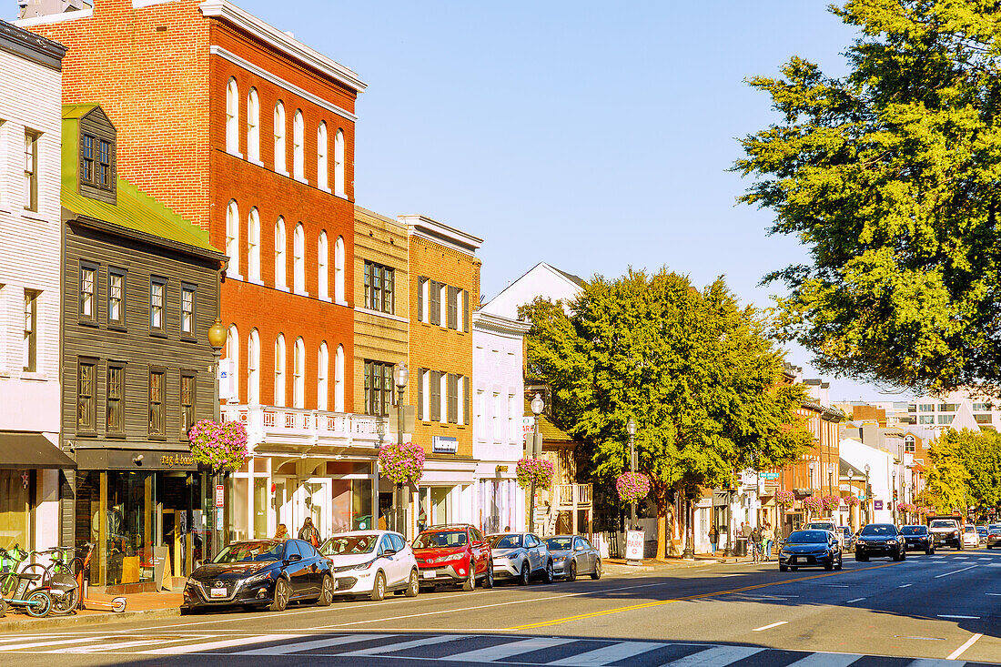  M Street NW in the Georgetown neighborhood of Washington DC, District of Columbia, USA 