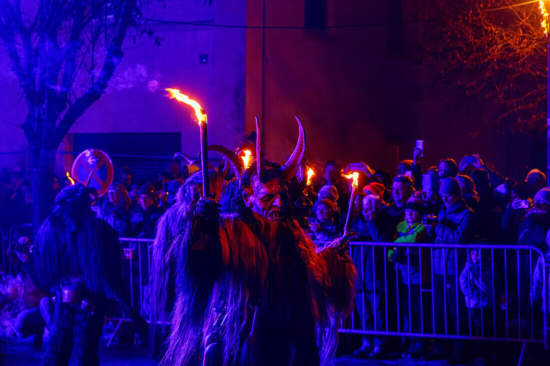  AmperPerchten from Fürstenfeldbruck at the Perchtenlauf 2025 in Kirchseeon in Upper Bavaria 