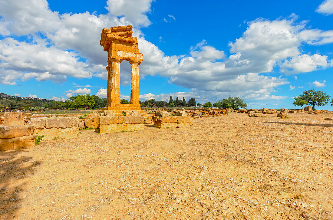 Temple of Castor and Pollux, Valley of Temples, Agrigento, Sicily, Italy