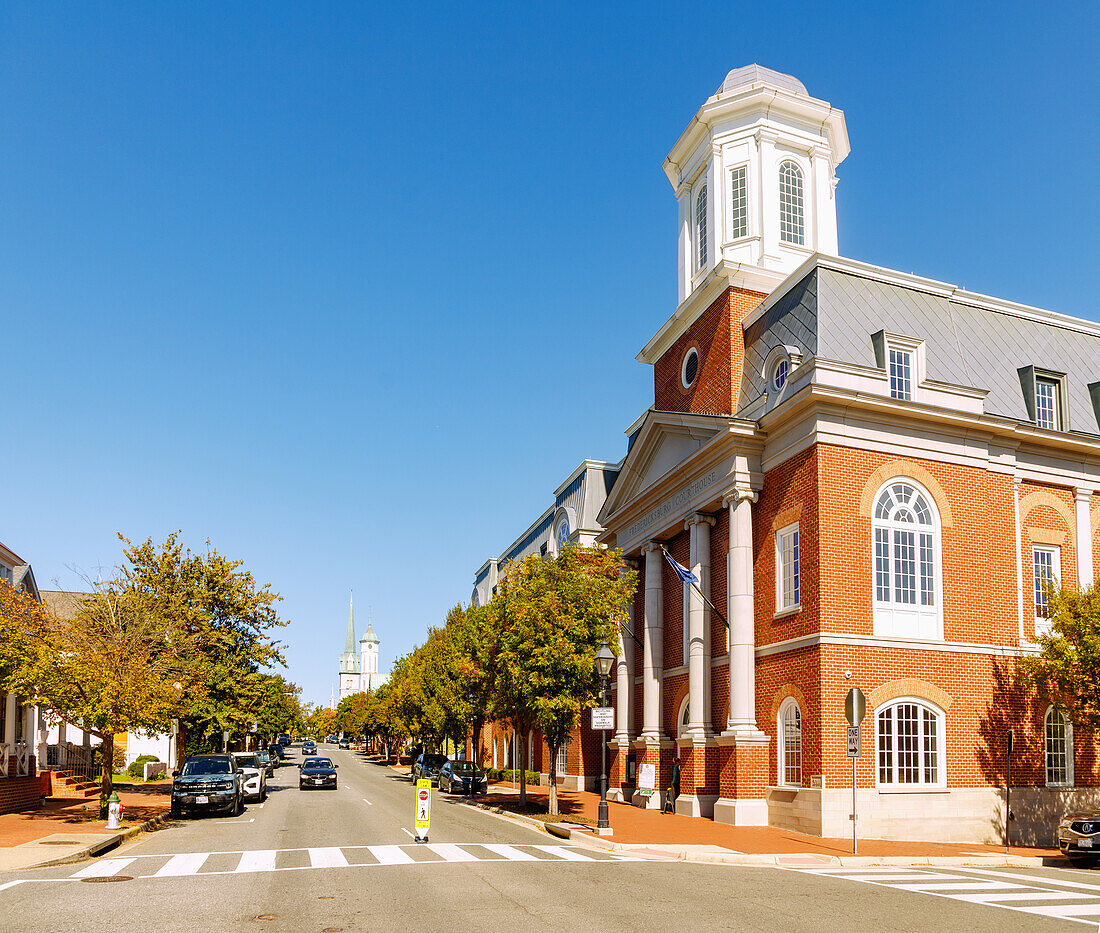  Adams County Courthouse on Princess Anne Street in the Historic District in Fredericksburg, Virginia, USA 