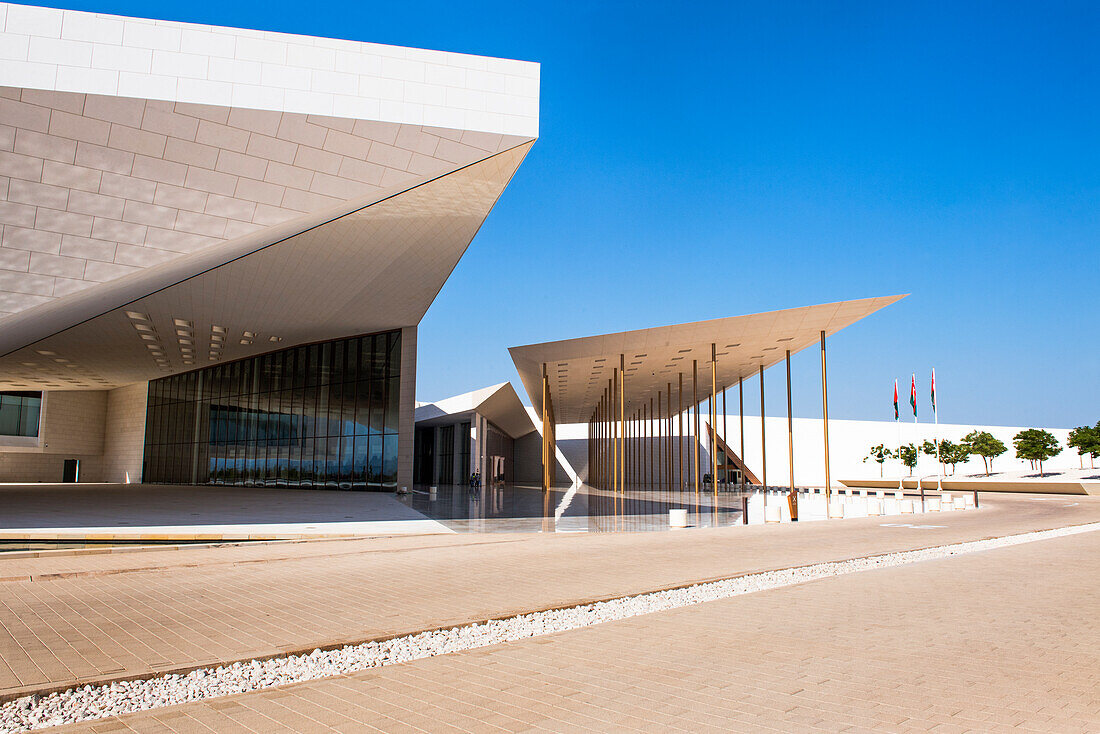 OMAN ACROSS AGES MUSEUM (Architect:Cox Architecture, Client: Royal Court Affairs, Sultanate of Oman), The museum's foundation stone was laid by the late Sultan Qaboos bin Said in 2015 and Inaugurated in 2023, it traces the story of Oman from the settlers of prehistory to the present, with a special emphasis given to Oman's renaissance since the 1970s, Located in the Wilayat of Manah in the heart of the Governorate of A’Dakhiliyah, Sultanate of Oman, Arabian Peninsula, Middle East