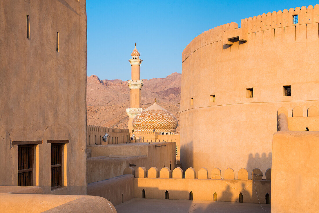 Festung von Nizwa, Region Ad Dakhiliyah, Sultanat Oman, Arabische Halbinsel, Naher Osten