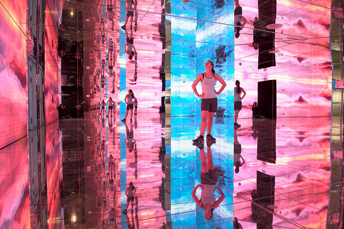 "Room of Mirrors", LUMEN, Museum of Moutain Photography (Architects: Gerahard Mahlknecht, Stephano D'Elia, EM2 Architekten & Gio Forma), Kronplatz or Plan de Corones, summit of the Dolomites, near Brunico (Bruneck), region of Trentino-Alto Adige, Sudtyrol, South Tyrol, Italy, South-central Europe