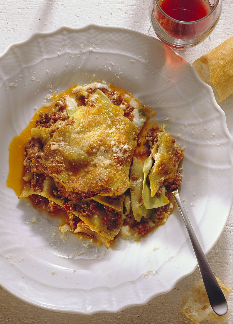 Lasagne verdi (Grüner Nudelauflauf, Italien)