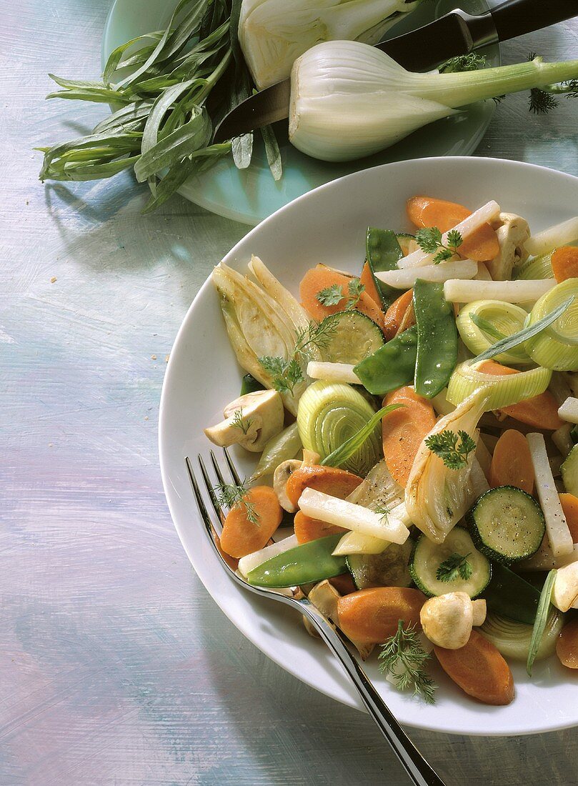 Lukewarm Vegetable Salad