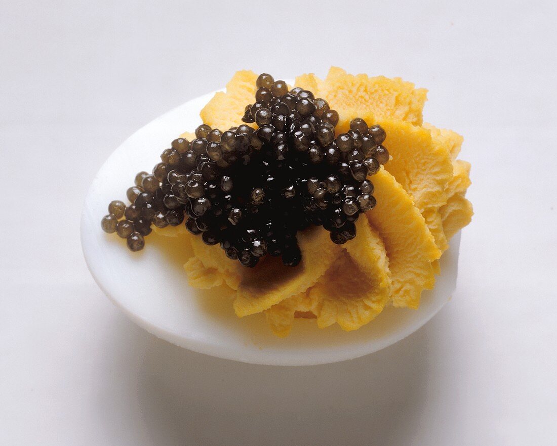 Filled Egg with Beluga Caviar