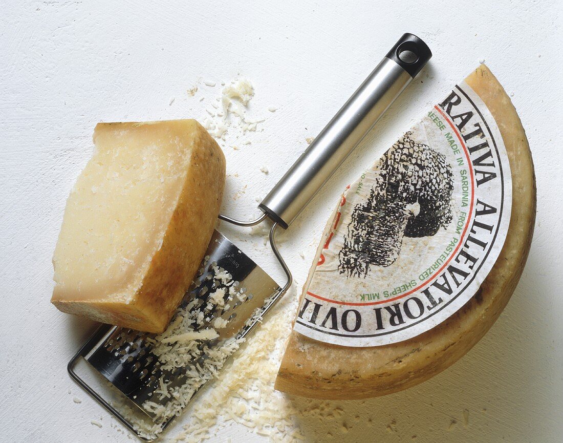 Pecorino, cut into