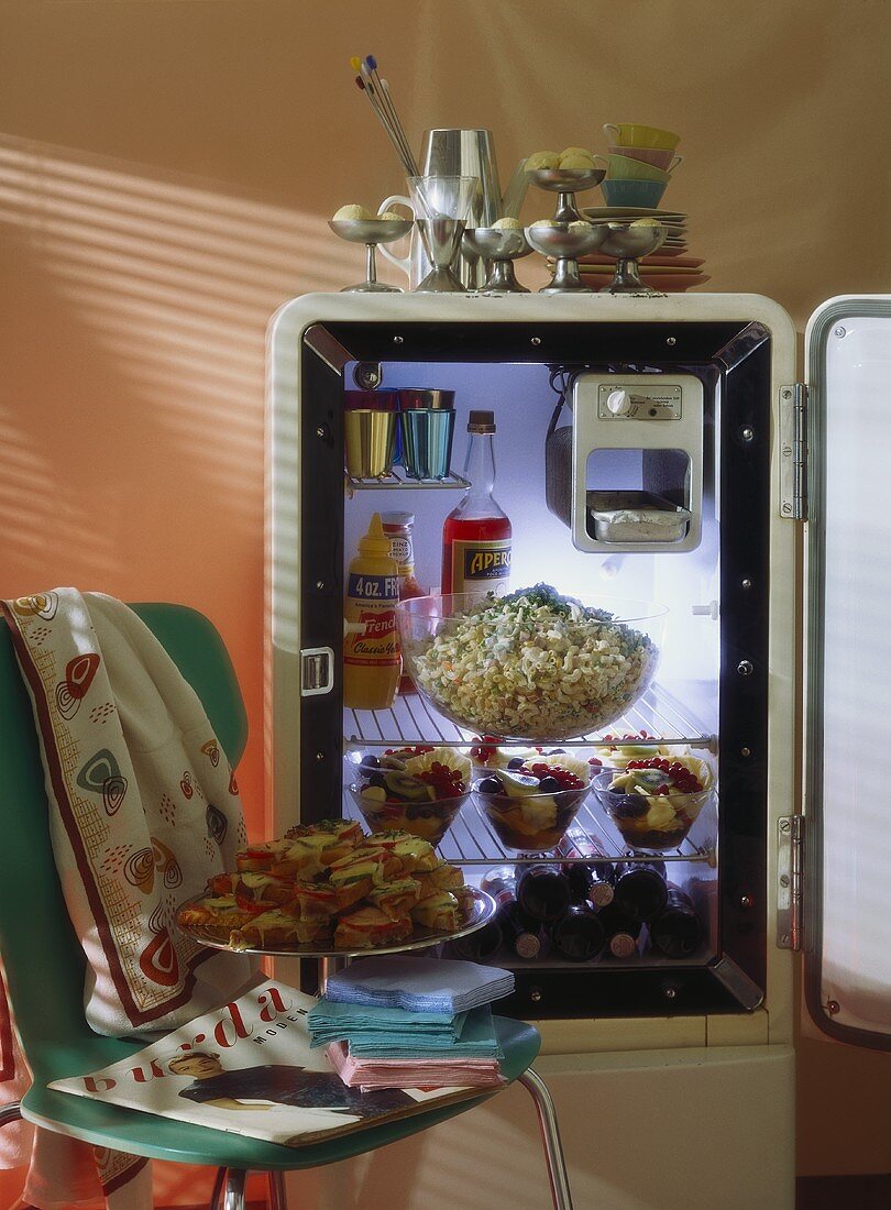 Party Dishes in an Old Refrigerator (Bosch)