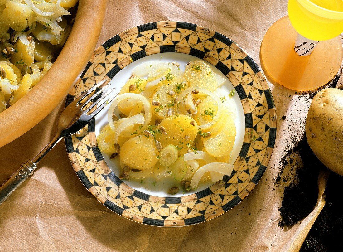 Potato-Fennel Salad on a Plate