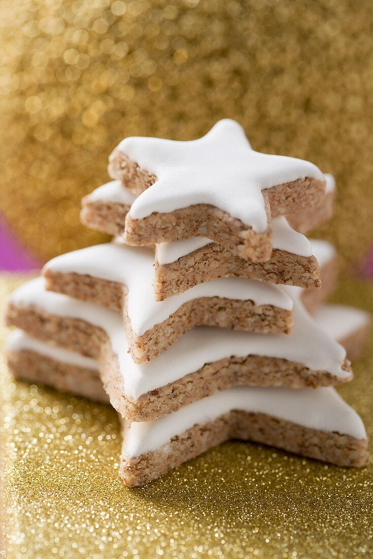 Several cinnamon stars, stacked