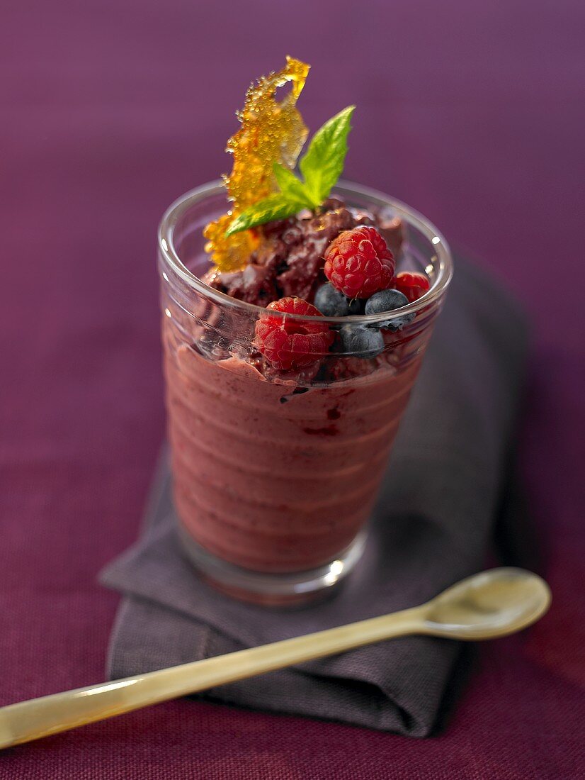 Acai yoghurt sorbet